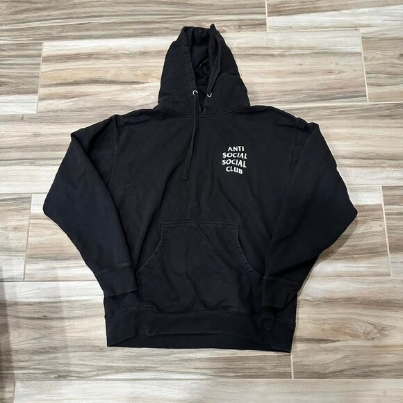 Anti-social-social-club Men's Black Hoodie - Picture 2 of 5